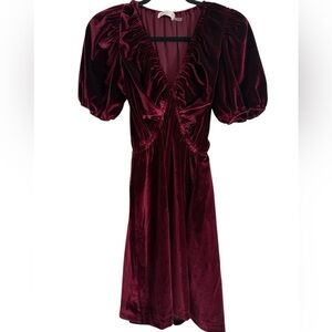 Georgie Velvet Mini Dress XS NWOT